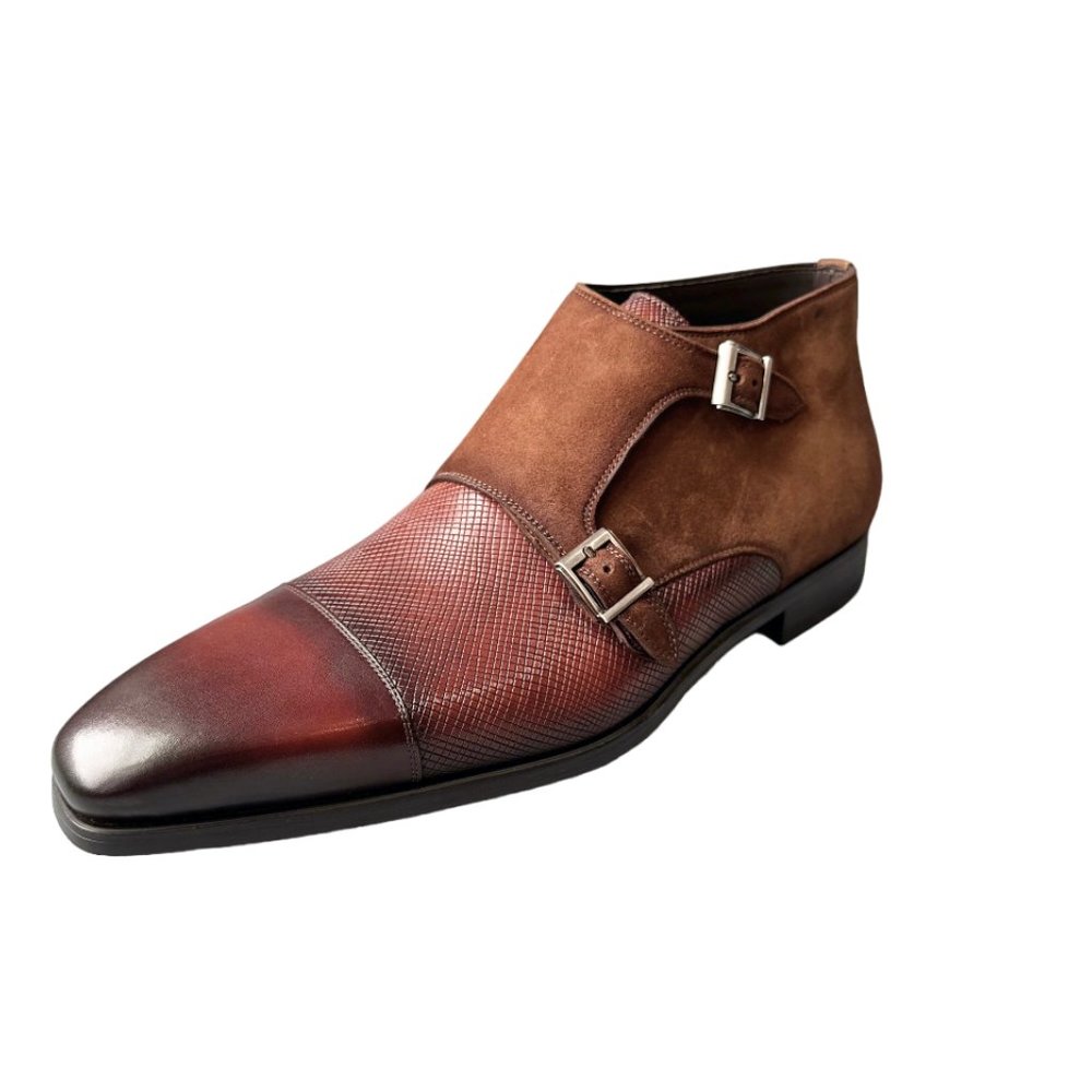 NIB MASSIMO EMPORIO DOUBLE MONK STRAP ANKLE BOOTS